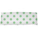 Polka Dots - Celadon Green on White Body Pillow Case Dakimakura (Two Sides)