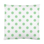 Polka Dots - Celadon Green on White Standard Cushion Case (One Side)