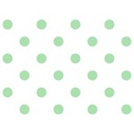 Polka Dots - Celadon Green on White Birthday Cake 3D Greeting Card (7x5)