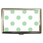 Polka Dots - Celadon Green on White Cigarette Money Case