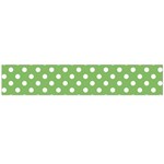 Polka Dots - White on Dollar Bill Green Flano Scarf (Large)