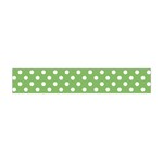 Polka Dots - White on Dollar Bill Green Flano Scarf (Mini)