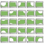Polka Dots - White on Dollar Bill Green 9mm Italian Charm (25 pack)