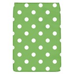 Polka Dots - White on Dollar Bill Green Removable Flap Cover (L)