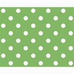 Polka Dots - White on Dollar Bill Green Collage 8  x 10 