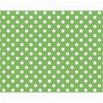 Polka Dots - White on Dollar Bill Green Collage 11  x 14 