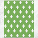 Polka Dots - White on Dollar Bill Green Canvas 11  x 14 