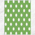 Polka Dots - White on Dollar Bill Green Canvas 12  x 16 