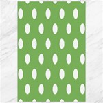 Polka Dots - White on Dollar Bill Green Canvas 12  x 18 