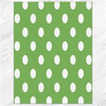 Polka Dots - White on Dollar Bill Green Canvas 18  x 24 