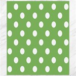 Polka Dots - White on Dollar Bill Green Canvas 20  x 24 