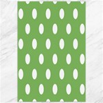 Polka Dots - White on Dollar Bill Green Canvas 20  x 30 