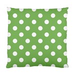 Polka Dots - White on Dollar Bill Green Standard Cushion Case (Two Sides)