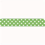 Polka Dots - White on Dollar Bill Green Small Bar Mat