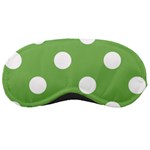 Polka Dots - White on Dollar Bill Green Sleeping Mask