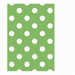 Polka Dots - White on Dollar Bill Green Large Garden Flag (Two Sides)