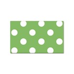 Polka Dots - White on Dollar Bill Green Sticker Rectangular (100 pack)