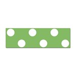 Polka Dots - White on Dollar Bill Green Sticker Bumper (100 pack)