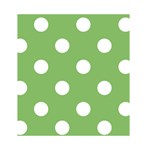 Polka Dots - White on Dollar Bill Green Greeting Card 4.5  x 6 