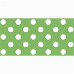 Polka Dots - White on Dollar Bill Green 4  x 8  Photo Cards