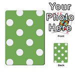 Polka Dots - White on Dollar Bill Green Multi-purpose Cards (Rectangle)