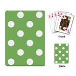 Polka Dots - White on Dollar Bill Green Playing Cards Single Design