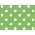Polka Dots - White on Dollar Bill Green Birthday Cake 3D Greeting Card (7x5)