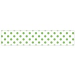 Polka Dots - Dollar Bill Green on White Flano Scarf (Small)