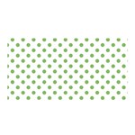 Polka Dots - Dollar Bill Green on White Satin Wrap