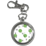 Polka Dots - Dollar Bill Green on White Key Chain Watch