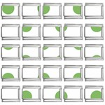Polka Dots - Dollar Bill Green on White 9mm Italian Charm (25 pack)