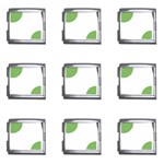 Polka Dots - Dollar Bill Green on White Mega Link Italian Charm (9 pack)