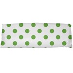 Polka Dots - Dollar Bill Green on White Body Pillow Case (Dakimakura) (One Side)