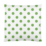 Polka Dots - Dollar Bill Green on White Standard Cushion Case (Two Sides)