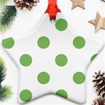Polka Dots - Dollar Bill Green on White Ornament (Star)