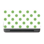 Polka Dots - Dollar Bill Green on White Memory Card Reader with CF