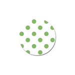 Polka Dots - Dollar Bill Green on White Golf Ball Marker (4 pack)