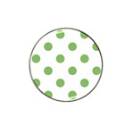 Polka Dots - Dollar Bill Green on White Hat Clip Ball Marker