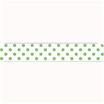Polka Dots - Dollar Bill Green on White Small Bar Mat
