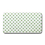 Polka Dots - Dollar Bill Green on White Medium Bar Mat
