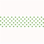 Polka Dots - Dollar Bill Green on White Medium Bar Mat