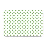 Polka Dots - Dollar Bill Green on White Small Doormat