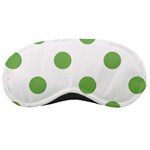 Polka Dots - Dollar Bill Green on White Sleeping Mask