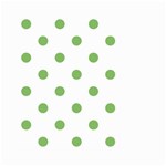 Polka Dots - Dollar Bill Green on White Small Garden Flag (Two Sides)