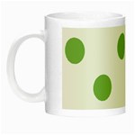 Polka Dots - Dollar Bill Green on White Night Luminous Mug