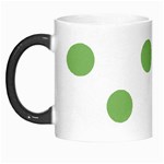 Polka Dots - Dollar Bill Green on White Morph Mug