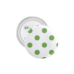 Polka Dots - Dollar Bill Green on White 1.75  Button