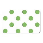 Polka Dots - Dollar Bill Green on White Magnet (Rectangular)