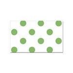 Polka Dots - Dollar Bill Green on White Sticker (Rectangular)
