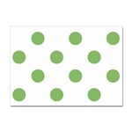 Polka Dots - Dollar Bill Green on White Sticker A4 (10 pack)